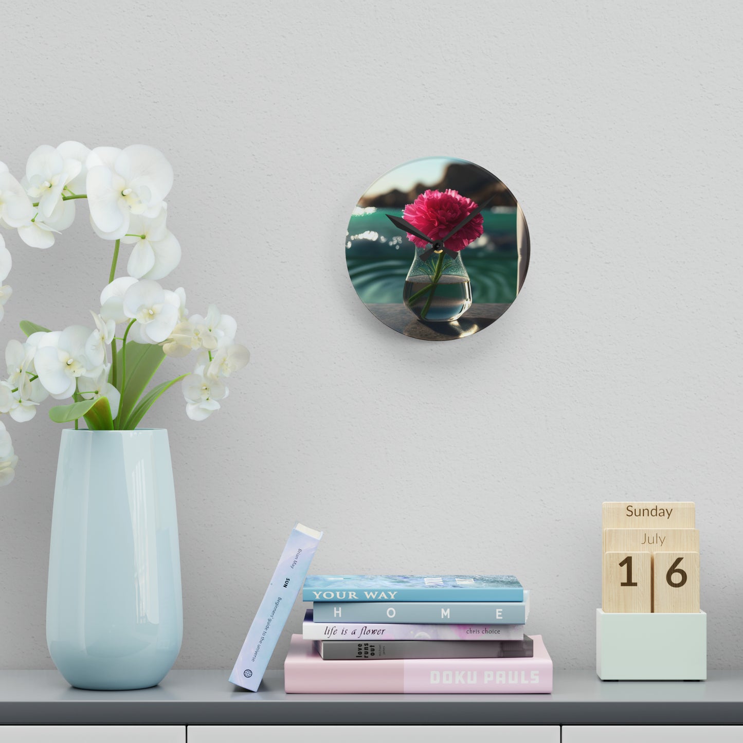 Acrylic Wall Clock Carnation 4