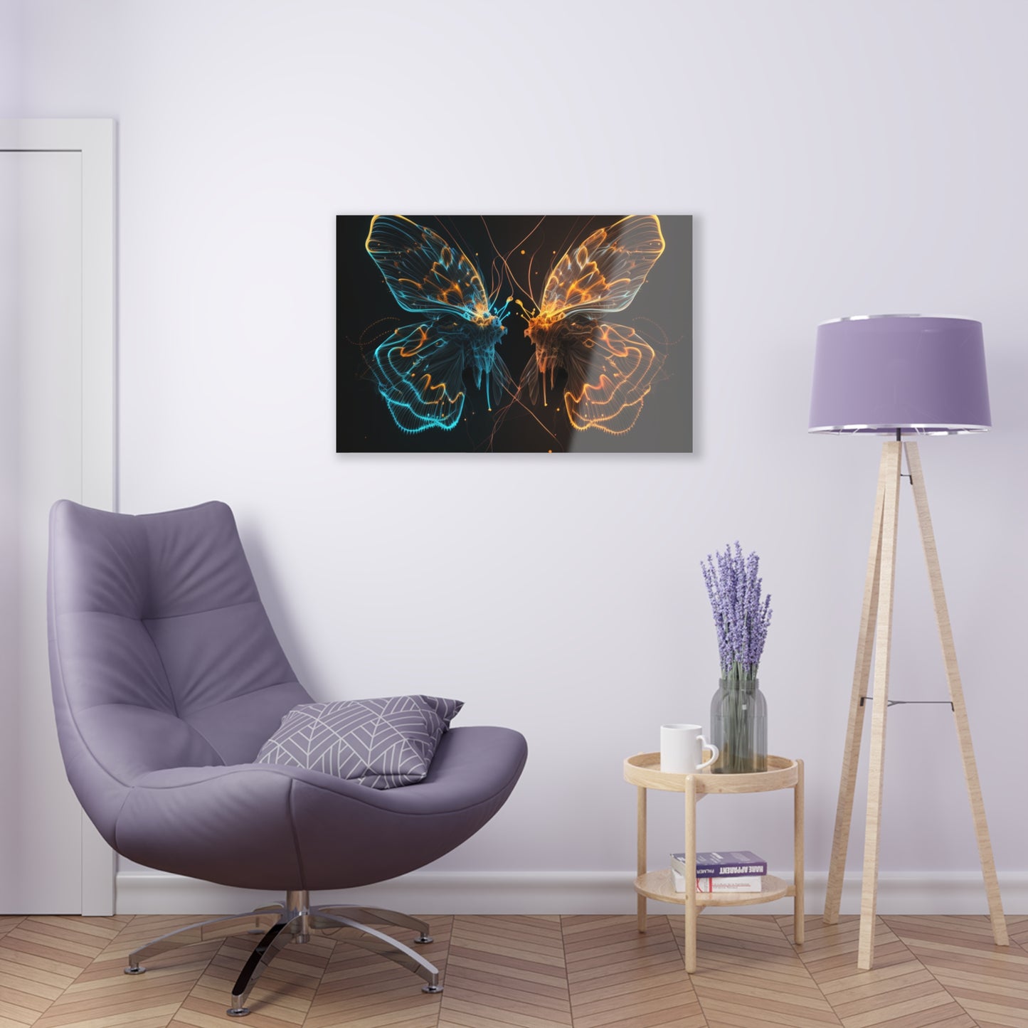 Acrylic Prints Neon Glo Butterfly 1