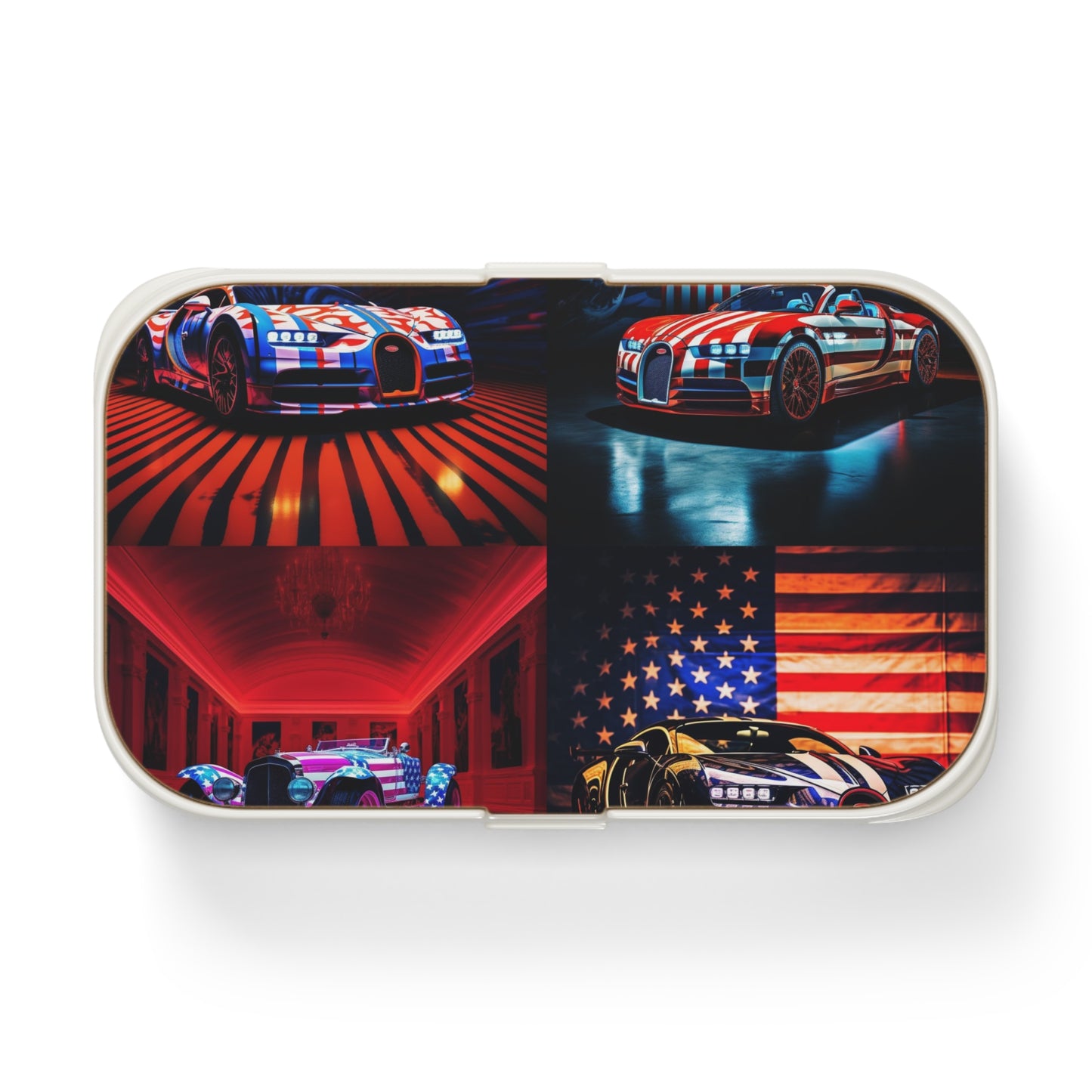 Bento Lunch Box Macro Bugatti American Flag 5