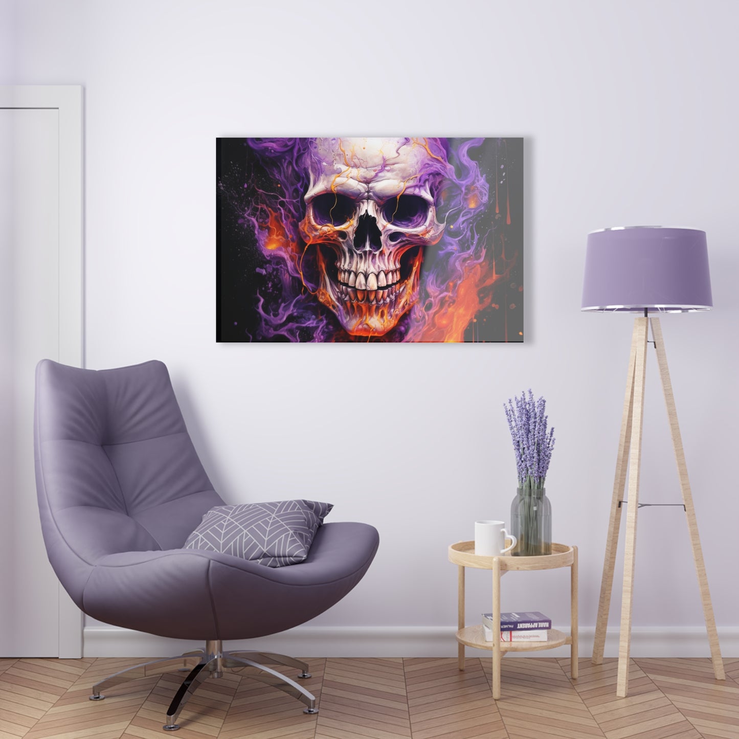 Acrylic Prints Skull Flames 2