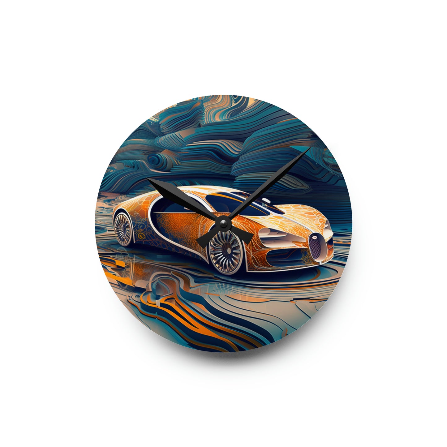 Acrylic Wall Clock Bugatti Abstract Flair 1