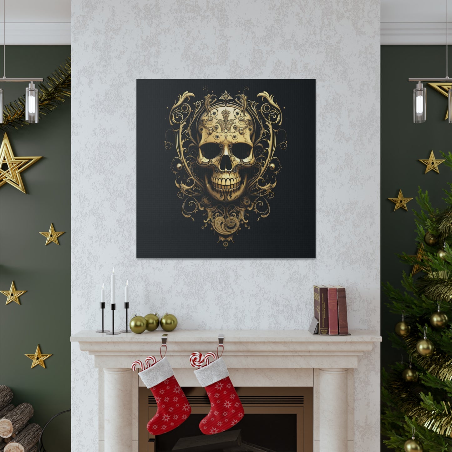 Canvas Gallery Wraps Skull Treble Clef 3