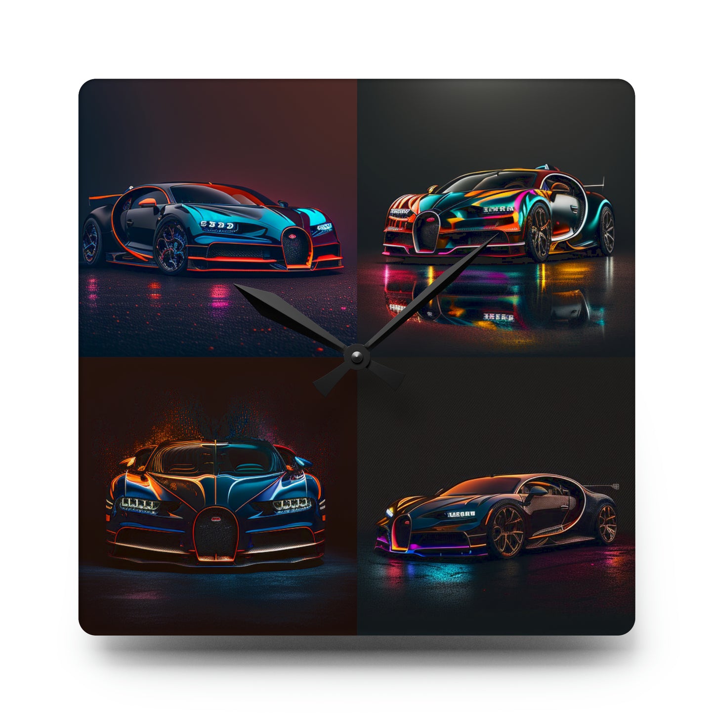 Acrylic Wall Clock Bugatti Chiron Super 5