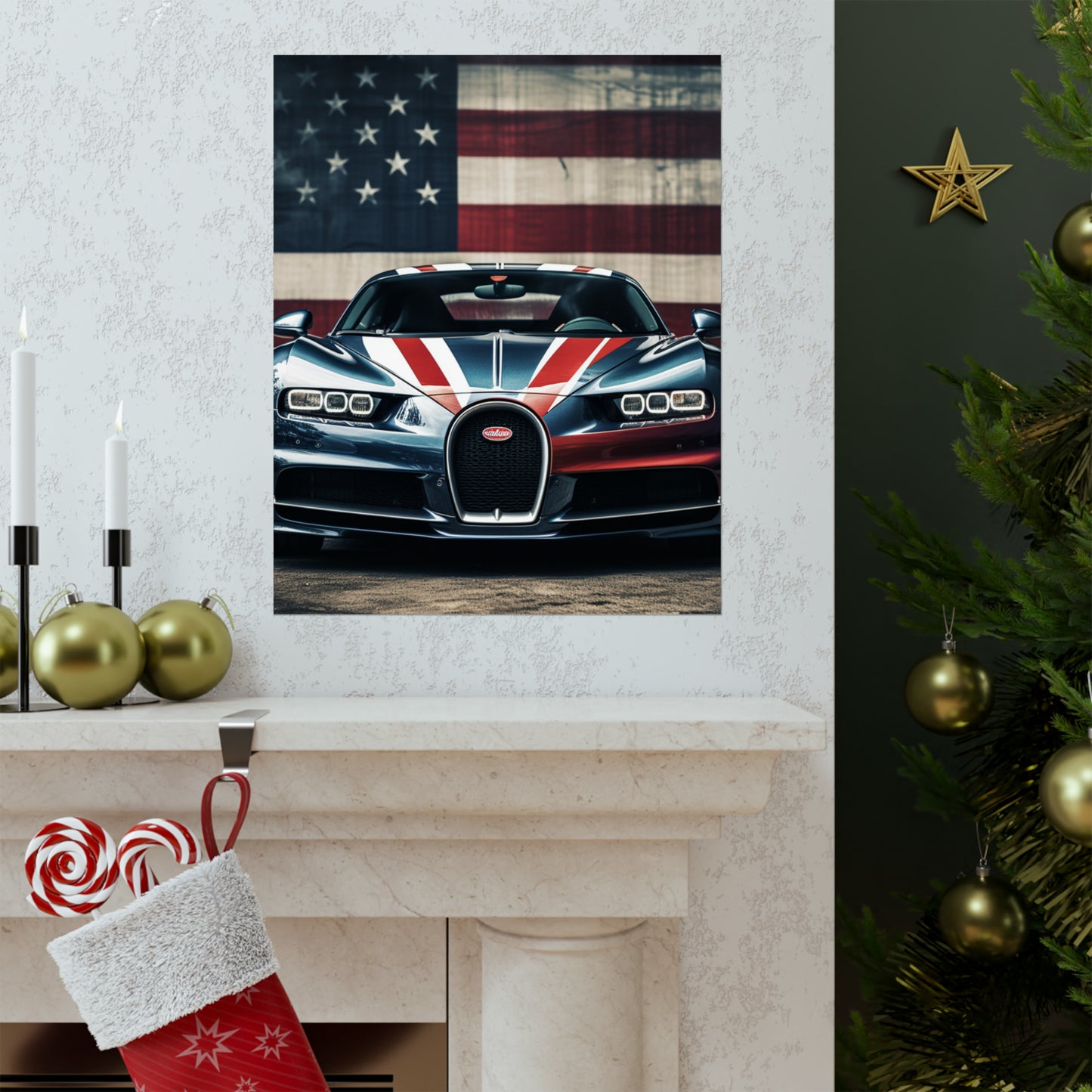 Premium Matte Vertical Posters Bugatti Flag 2