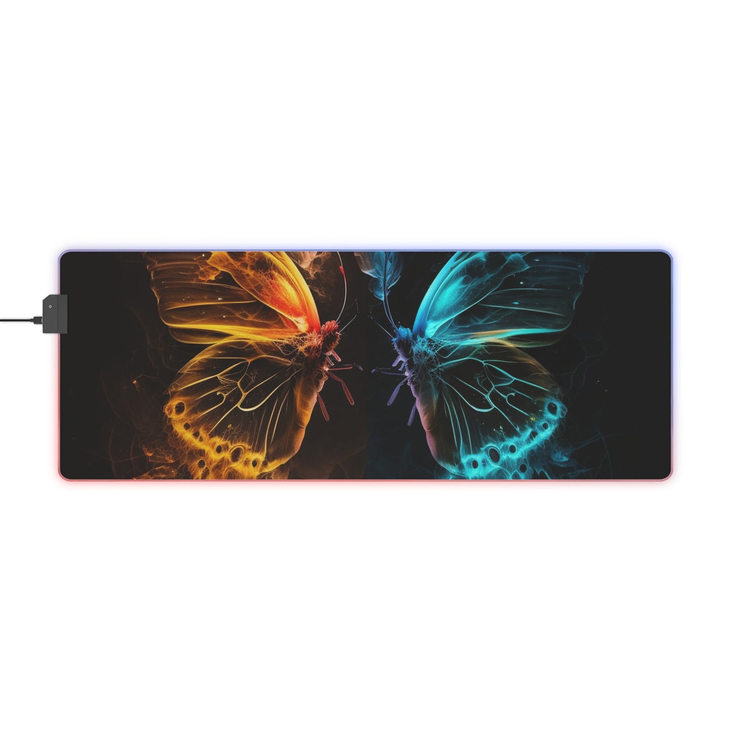 LED Gaming Mouse Pad Kiss Neon Butterfly 8