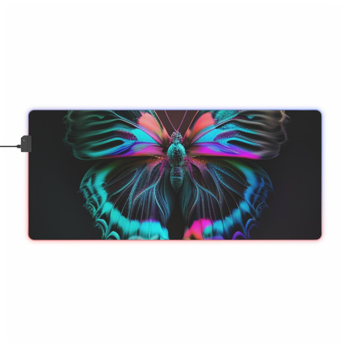 LED Gaming Mouse Pad Neon Butterfly Fusion 3