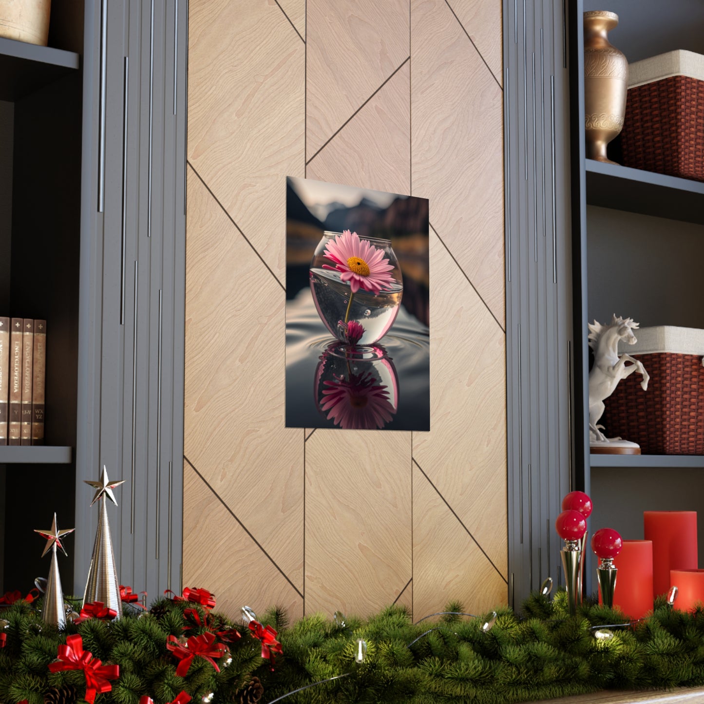 Premium Matte Vertical Posters Daisy in a vase 2