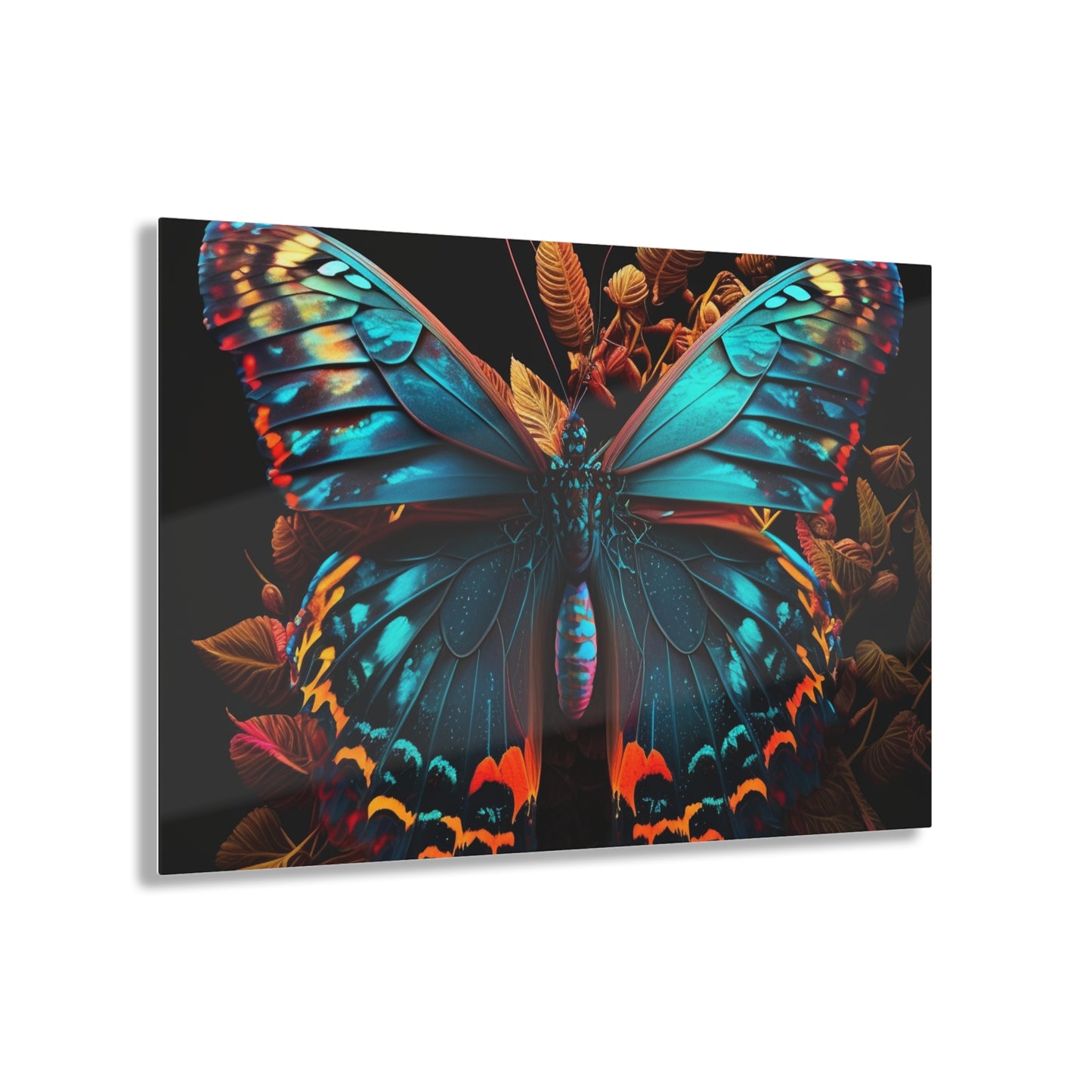 Acrylic Prints Hue Neon Butterfly 1