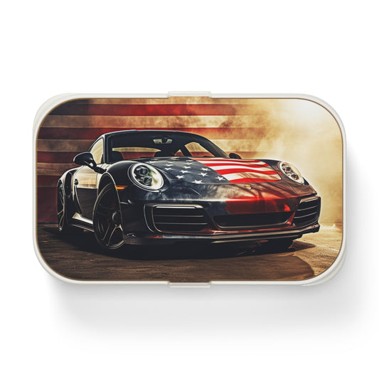Bento Lunch Box Abstract American Flag Background Porsche 1