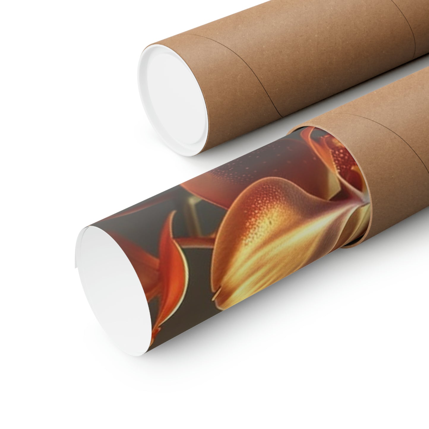 Premium Matte Vertical Posters Orange Orchid 1