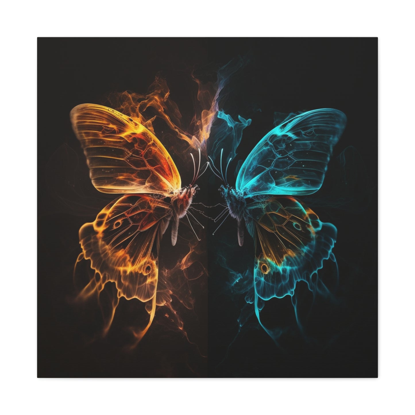 Canvas Gallery Wraps Kiss Neon Butterfly 6