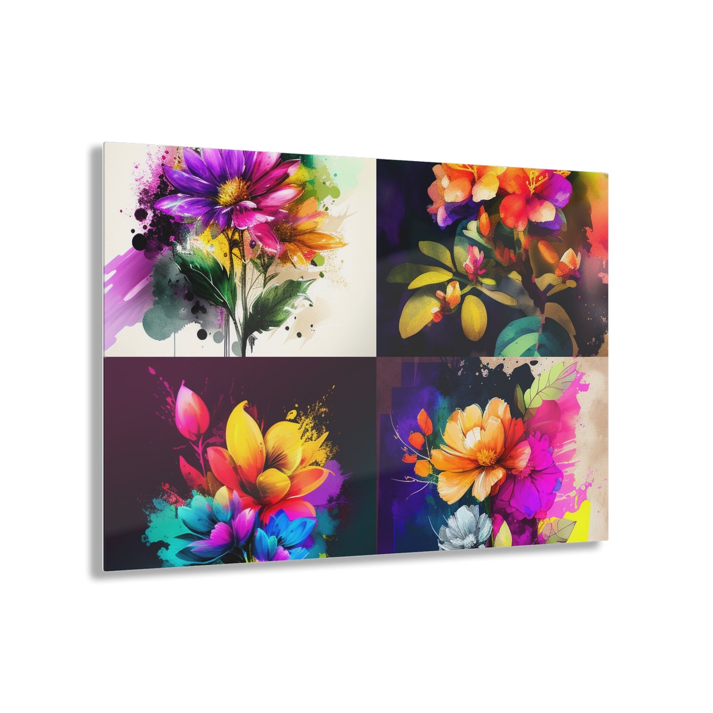 Acrylic Prints Bright Spring Flowers 5