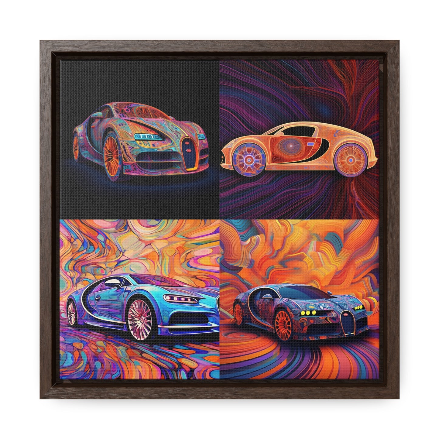 Gallery Canvas Wraps, Square Frame Bugatti Abstract Concept 5