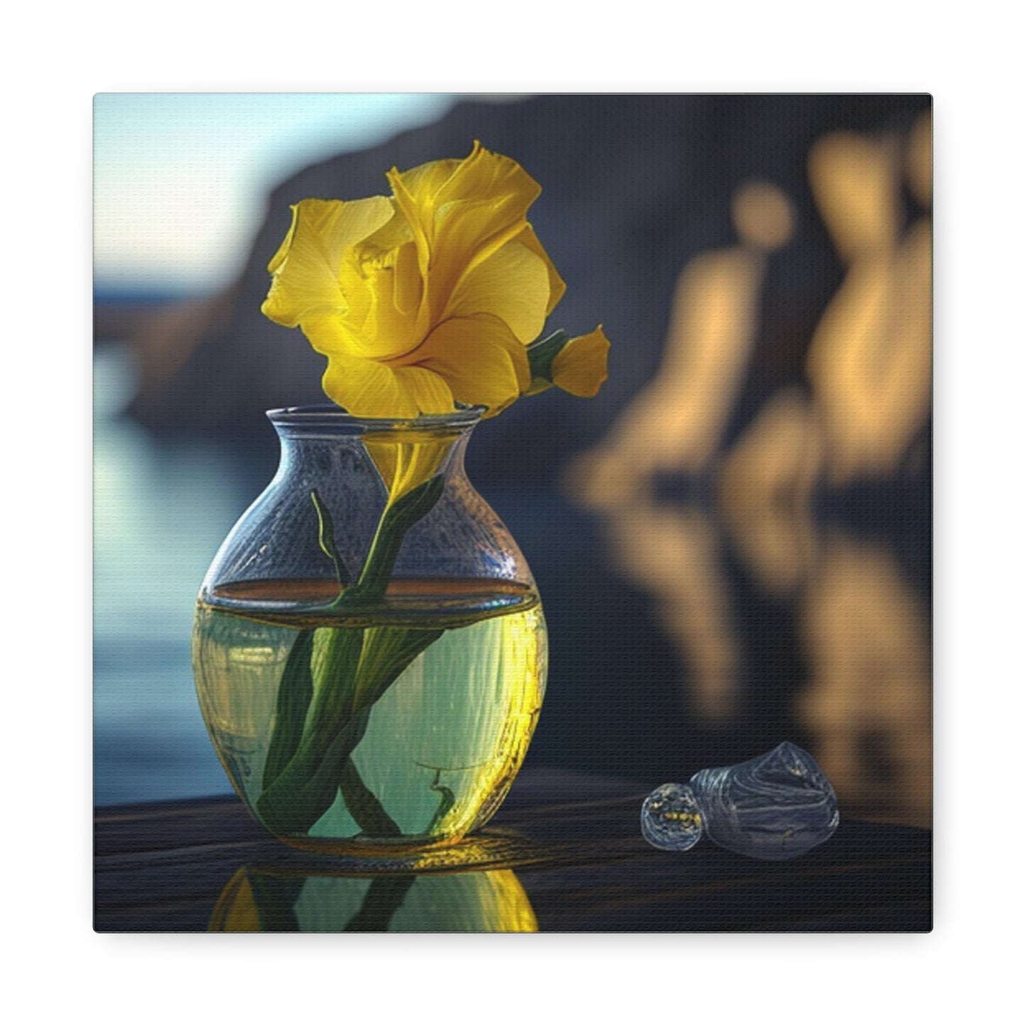 Canvas Gallery Wraps Yellow Gladiolus glass 3