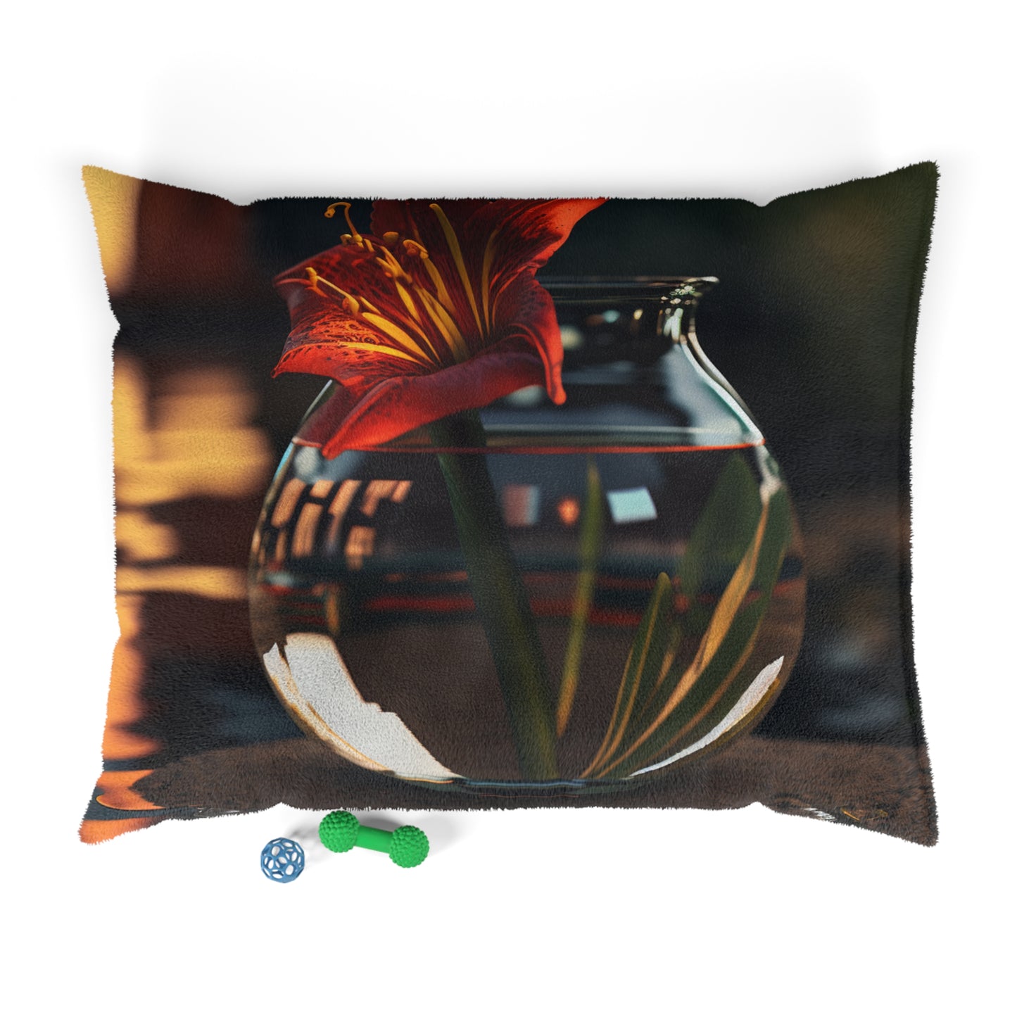 Pet Bed Red Lily in a Glass vase 2