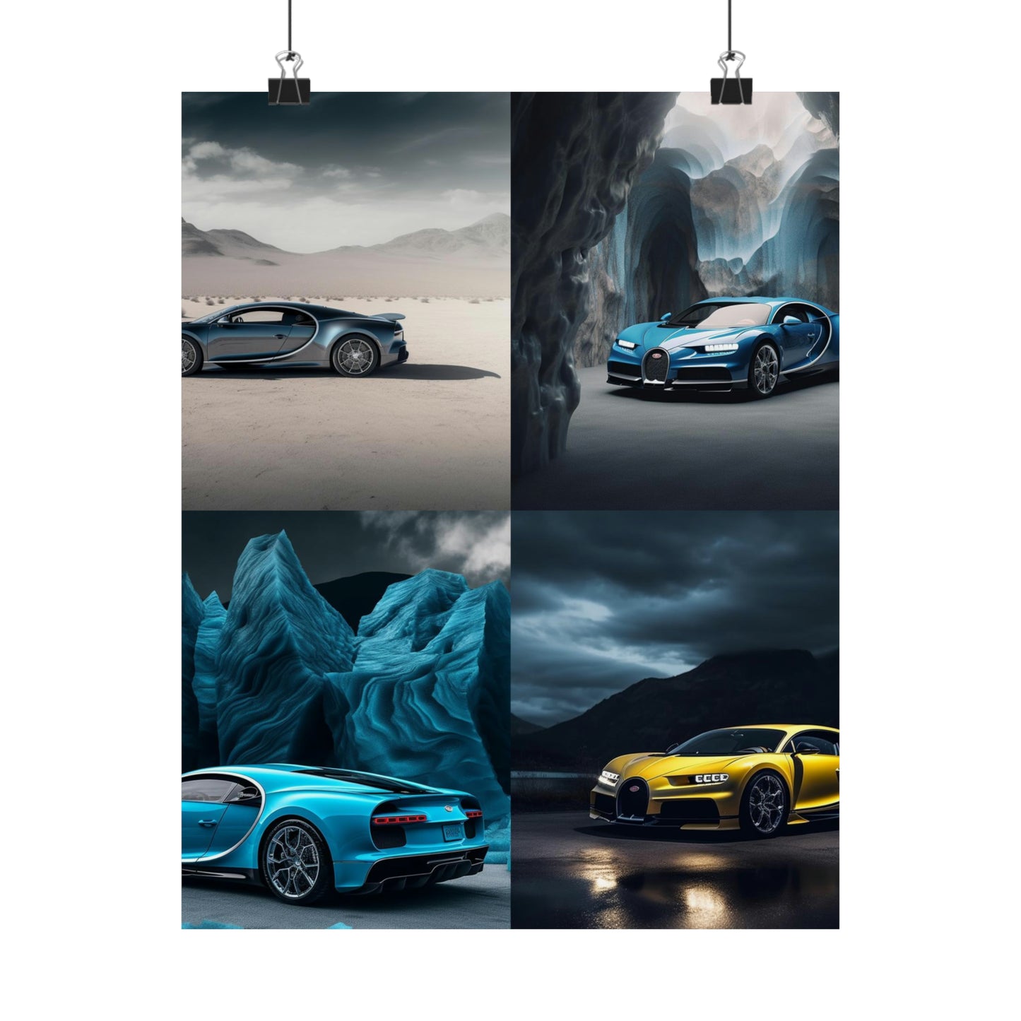 Premium Matte Vertical Posters Bugatti Real Look 5