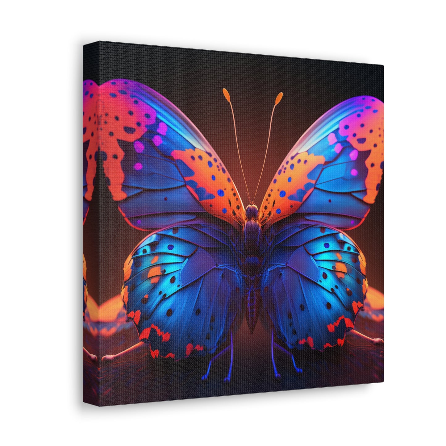 Canvas Gallery Wraps Neon Butterfly Macro 3