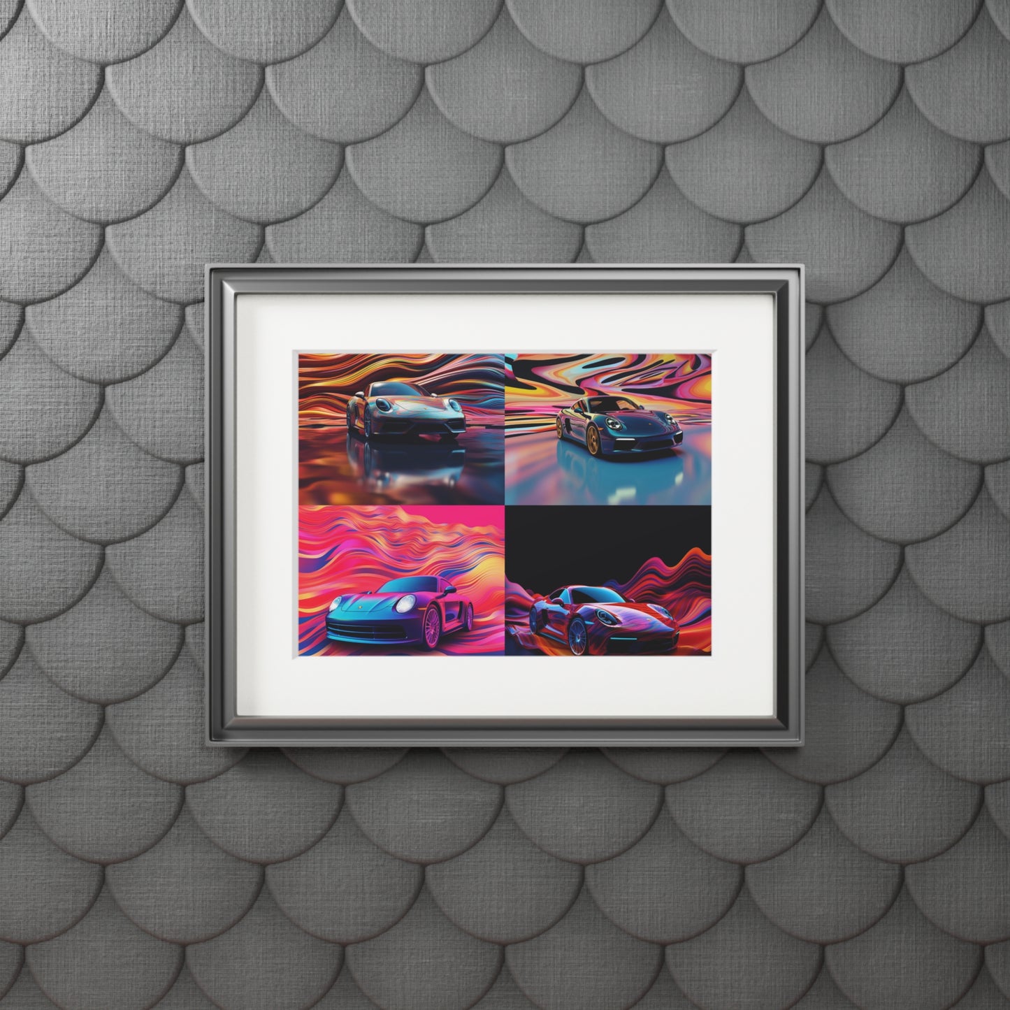 Fine Art Prints (Passepartout Paper Frame) Porsche Water Fusion 5