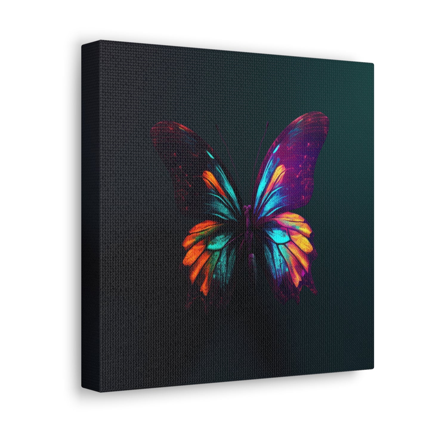 Canvas Gallery Wraps Hyper Colorful Butterfly Macro 4