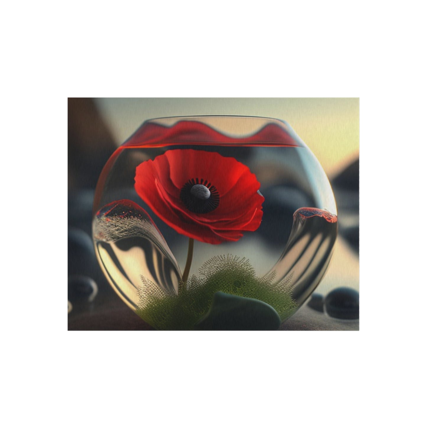 Outdoor Rug  Red Anemone in a Vase 3