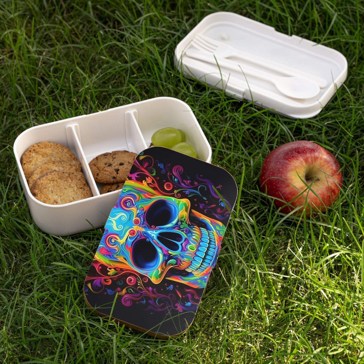Bento Lunch Box Macro Skull Color 4