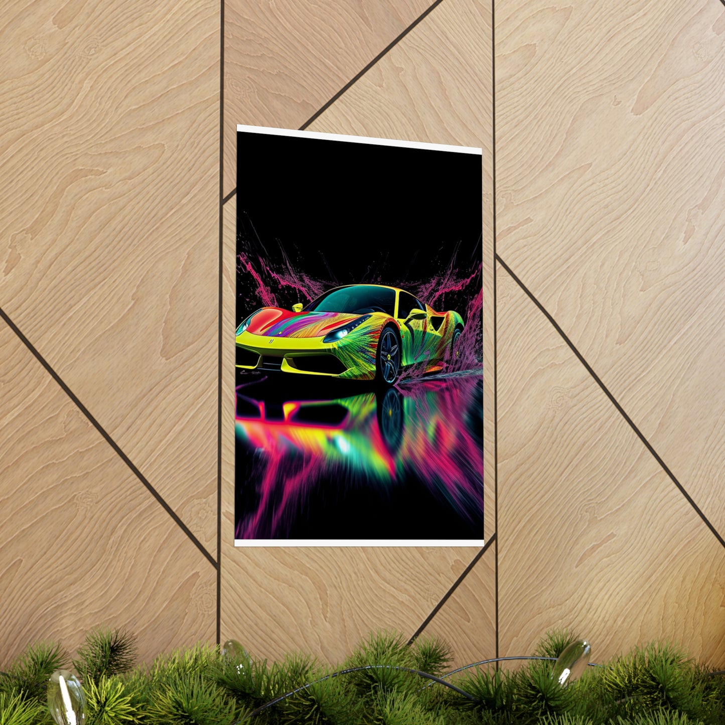 Premium Matte Vertical Posters Ferrari Fusion Water 2