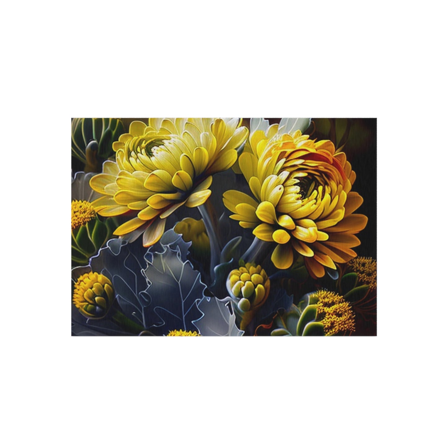 Outdoor Rug  Yellow Hermosas Flores Amarillas 1