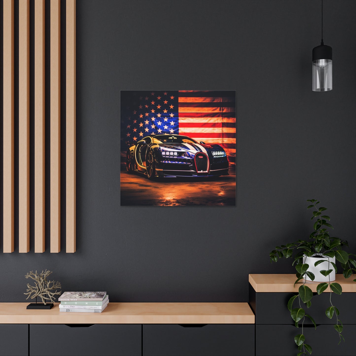 Canvas Gallery Wraps Macro Bugatti American Flag 4