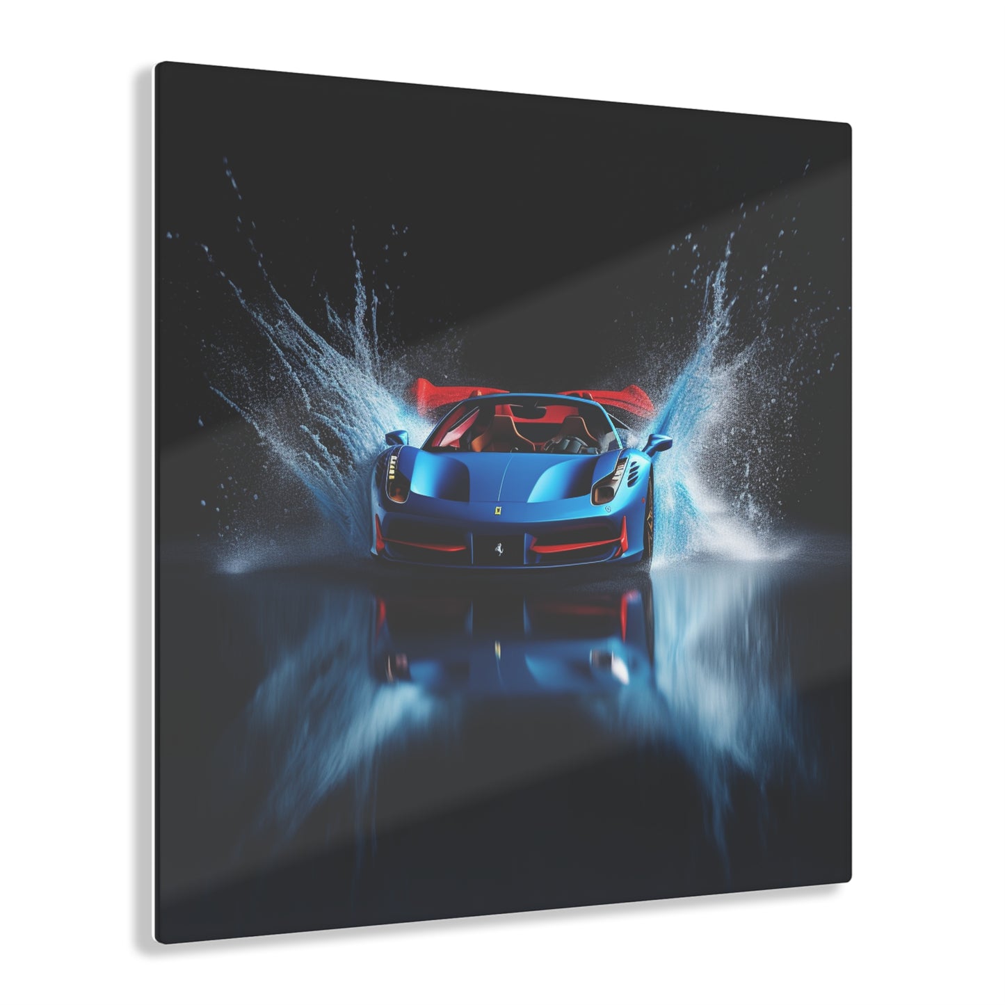 Acrylic Prints Ferrari Water Splash 1