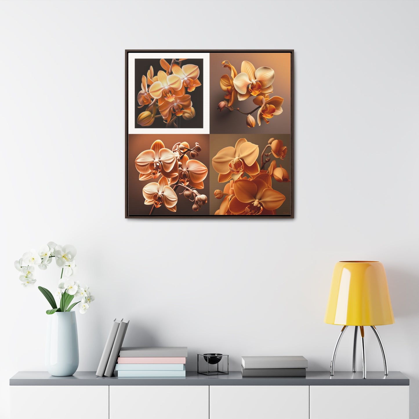 Gallery Canvas Wraps, Square Frame orchid pedals 5