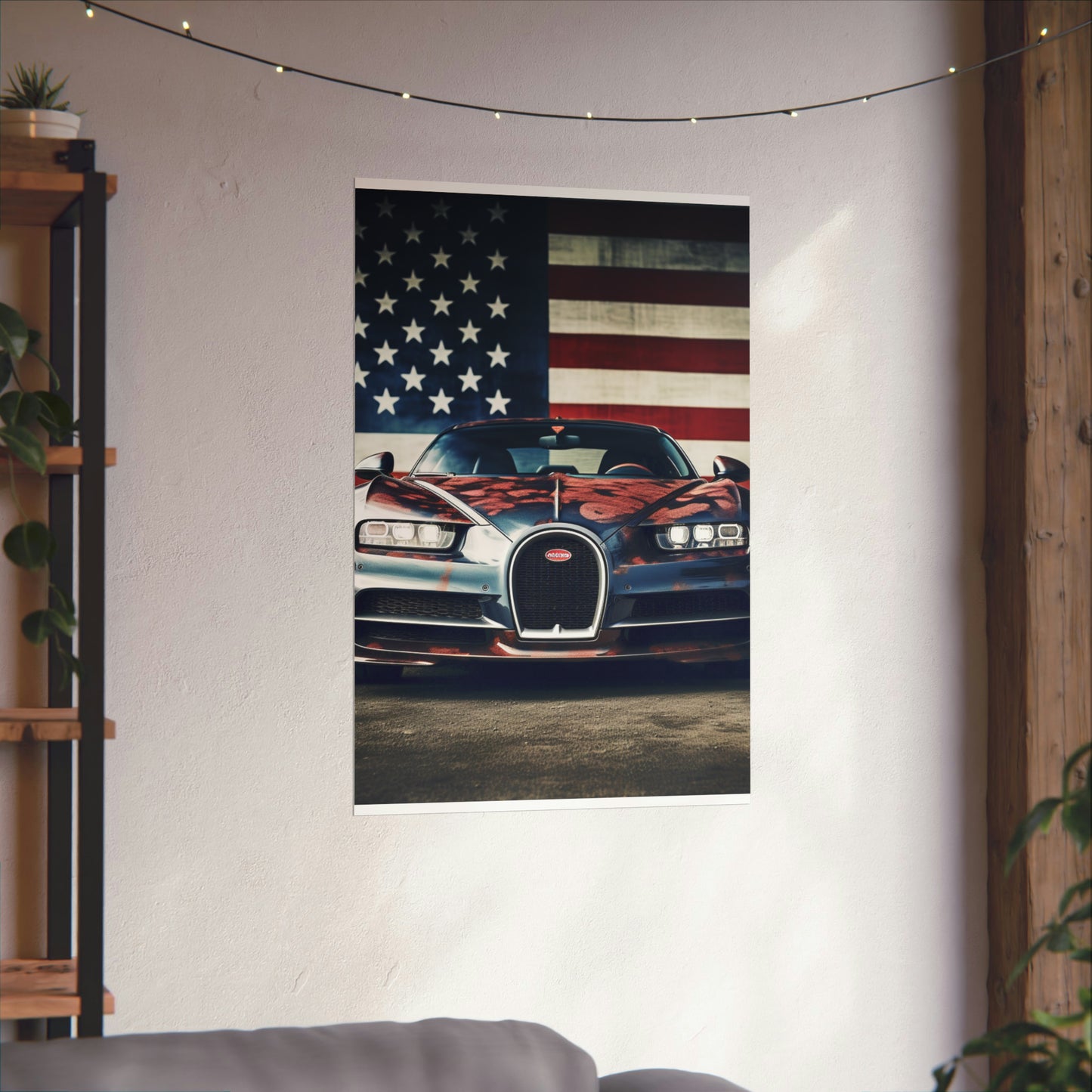 Premium Matte Vertical Posters Bugatti Flag 3