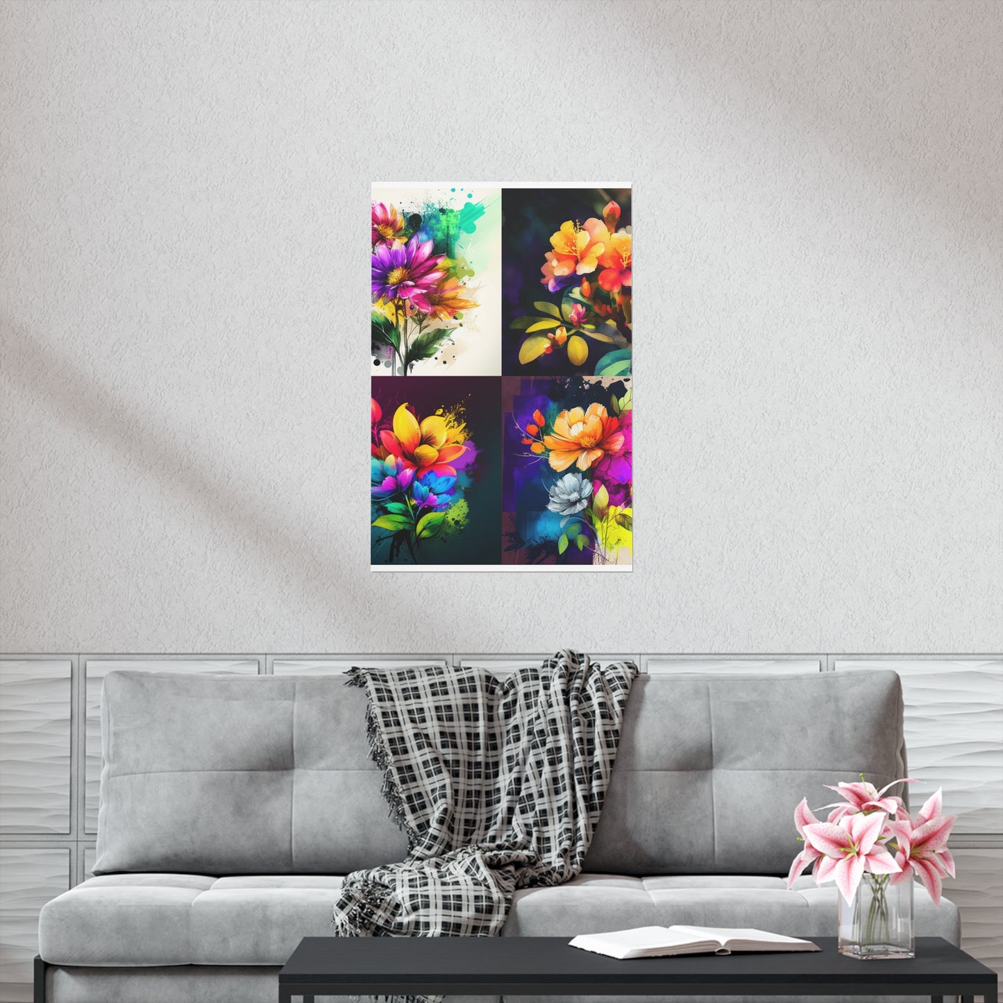 Premium Matte Vertical Posters Bright Spring Flowers 5