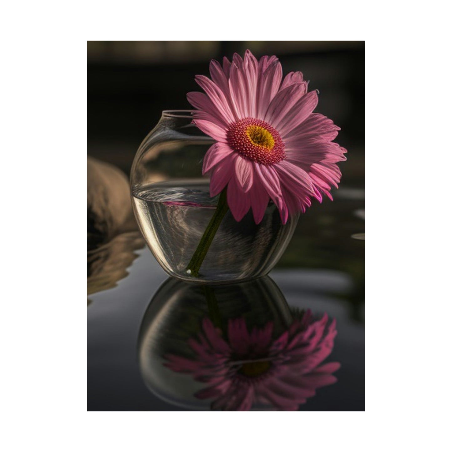 Premium Matte Vertical Posters Pink Daisy 2