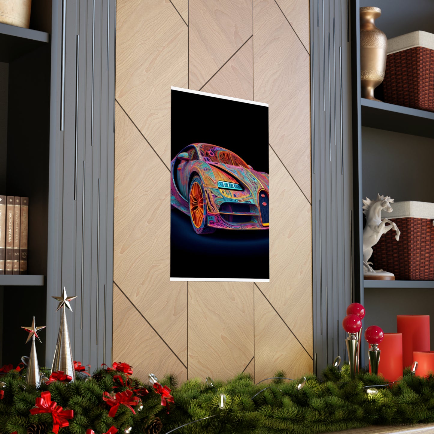 Premium Matte Vertical Posters Bugatti Abstract Concept 1