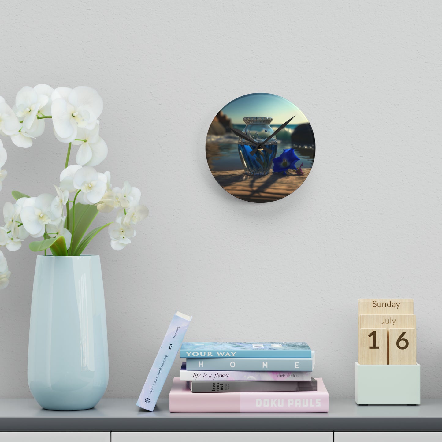 Acrylic Wall Clock Bluebell 1