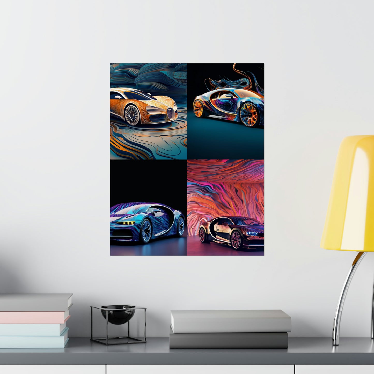 Premium Matte Vertical Posters Bugatti Abstract Flair 5