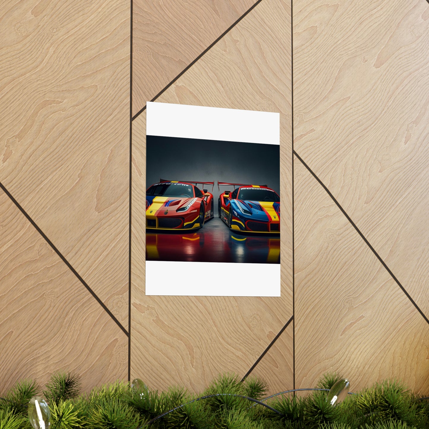 Premium Matte Vertical Posters Ferrari Red Blue 4