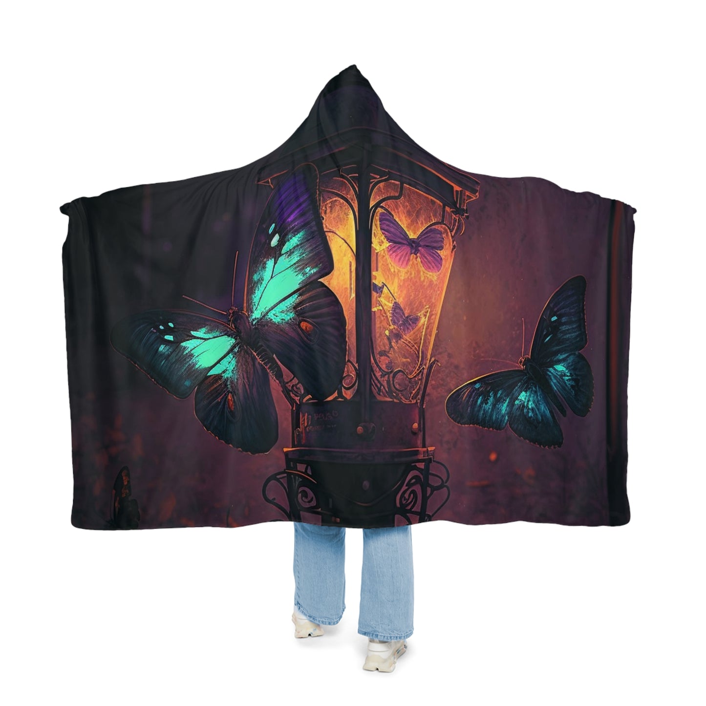 Snuggle Hooded Blanket Street Light Butterfly 4