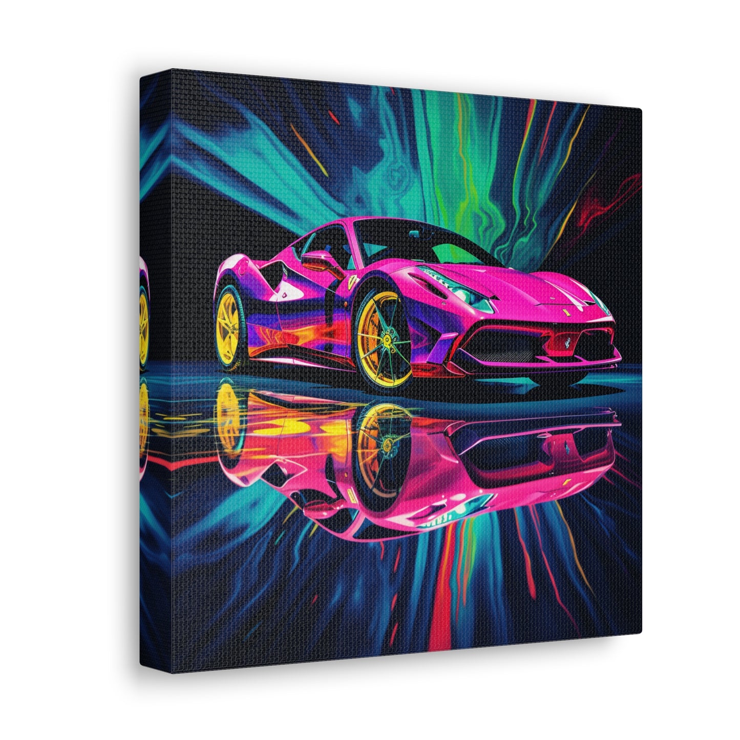 Canvas Gallery Wraps Pink Ferrari Macro 4