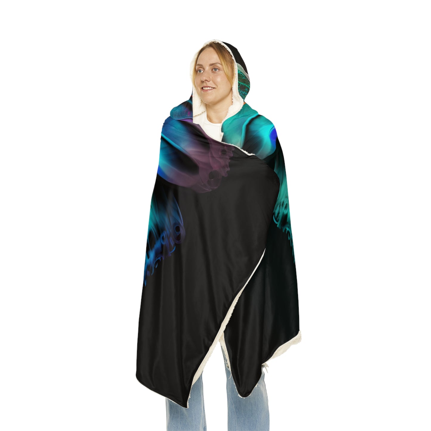 Snuggle Hooded Blanket Raw Florescent Glow 2