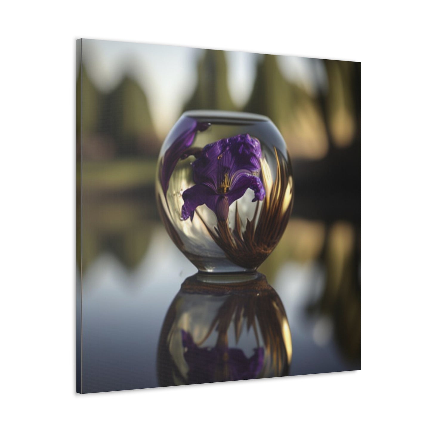 Canvas Gallery Wraps Purple Iris in a vase 2