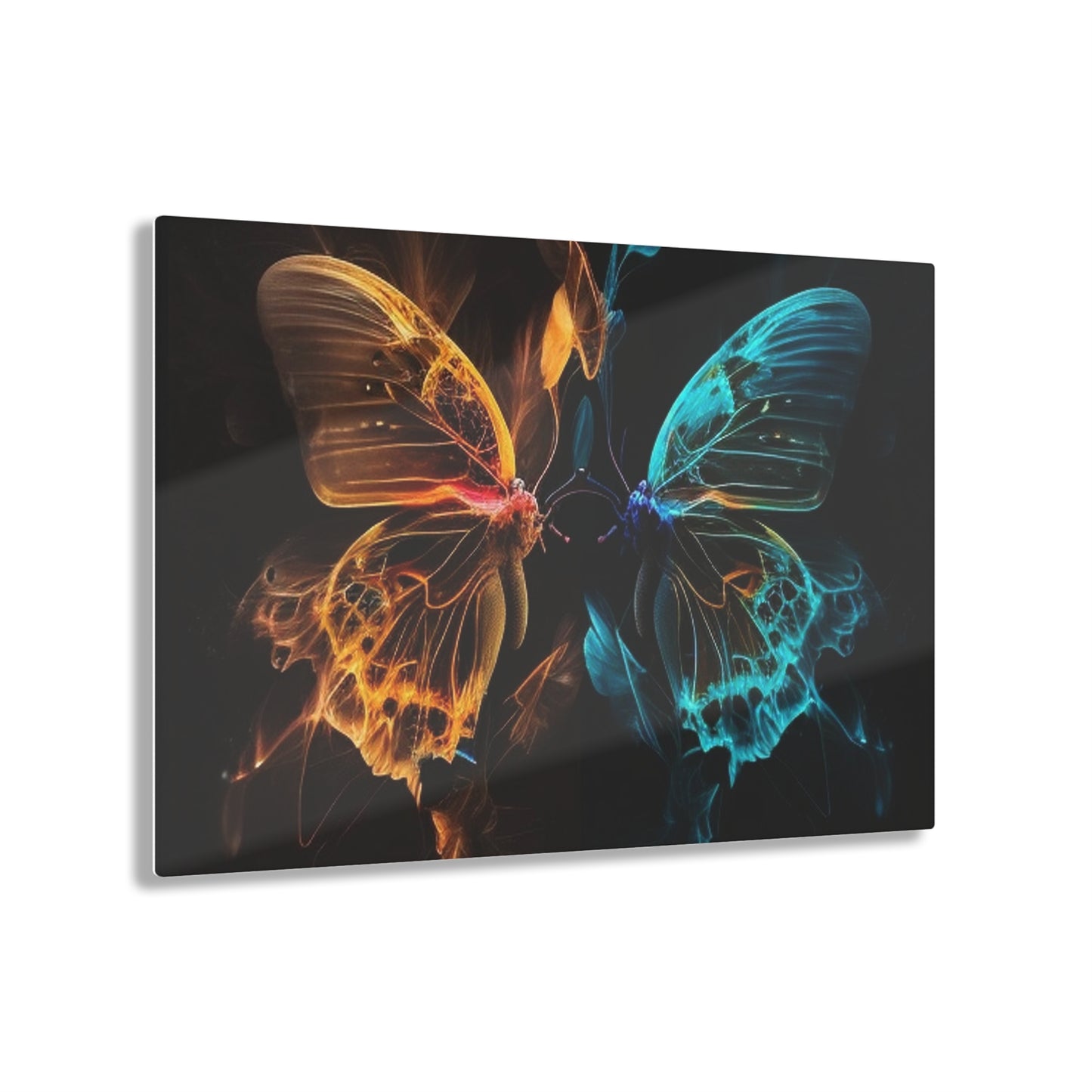 Acrylic Prints Kiss Neon Butterfly 2