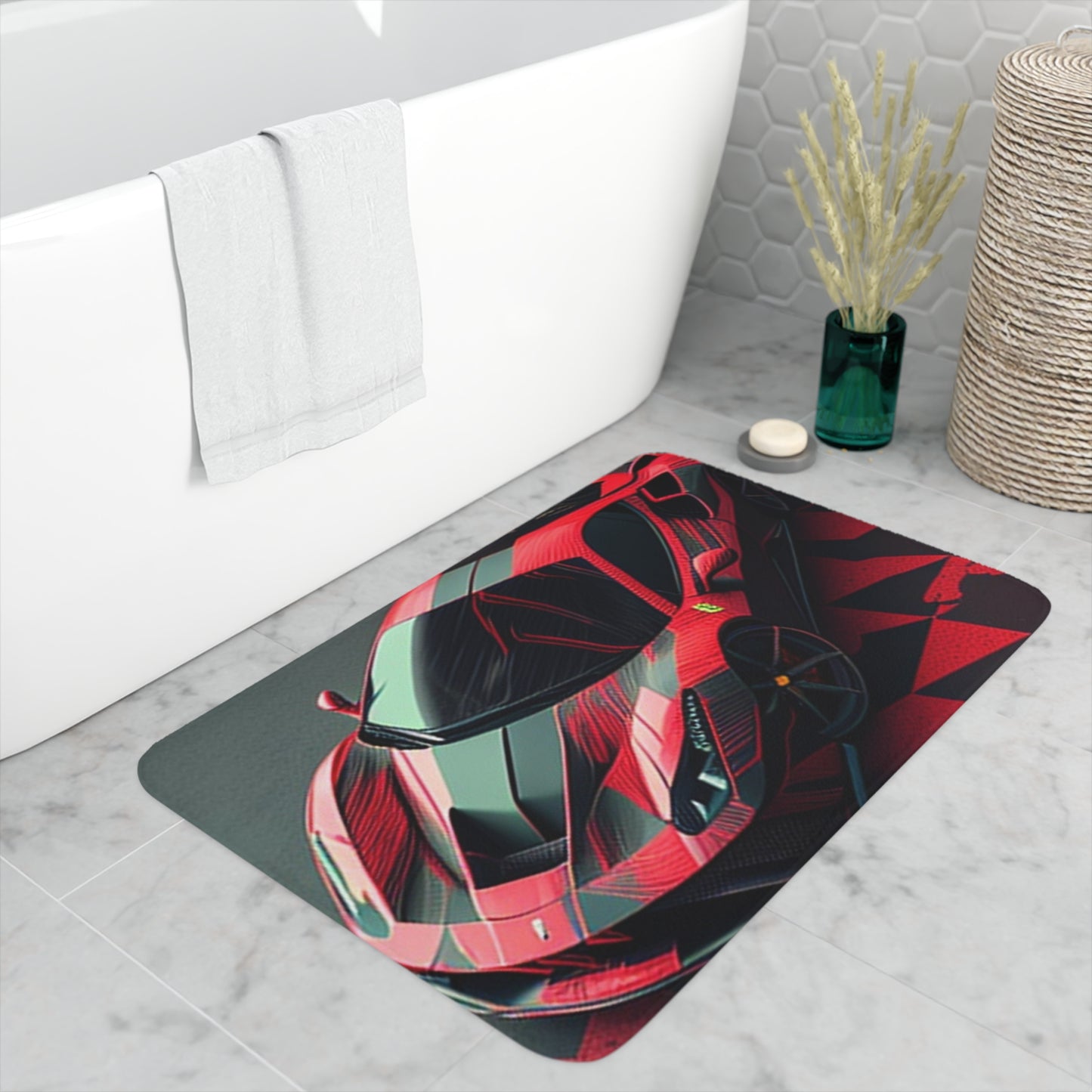 Memory Foam Bath Mat Ferrari Hyper 2