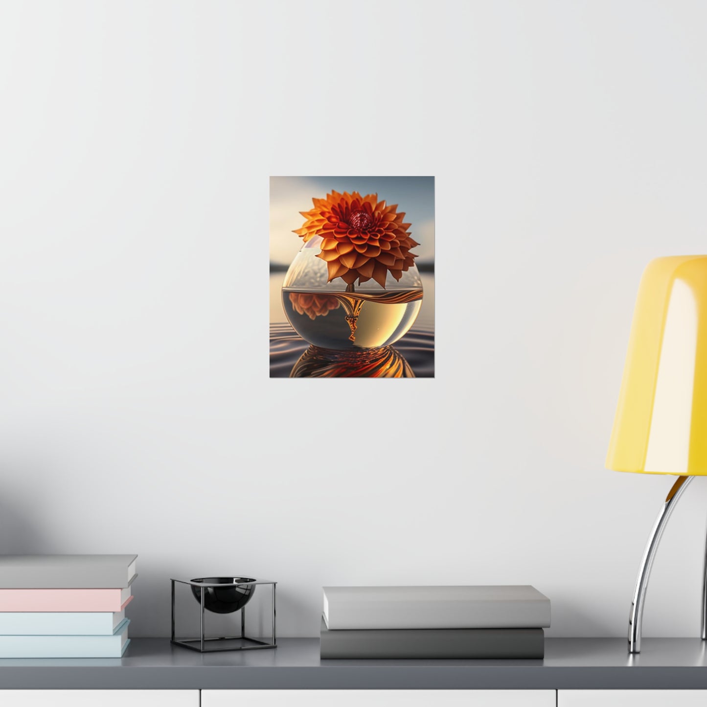 Premium Matte Vertical Posters Dahlia Orange 1