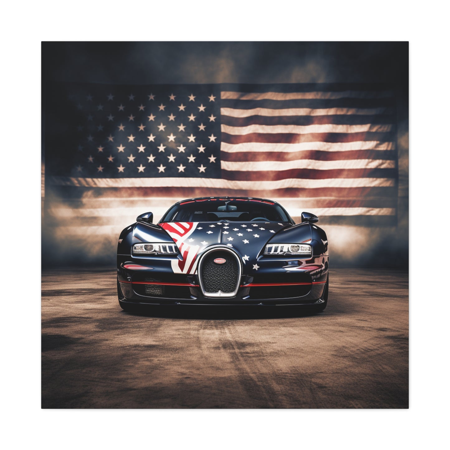 Canvas Gallery Wraps Bugatti American Flag 2