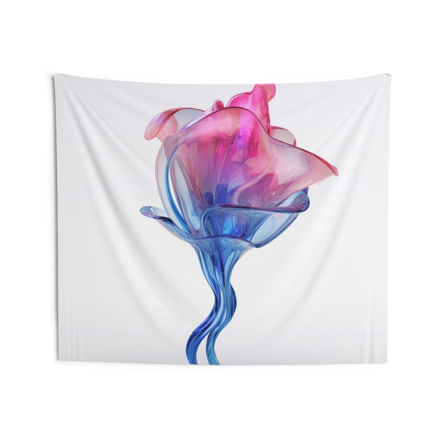 Indoor Wall Tapestries Pink & Blue Tulip Rose 4