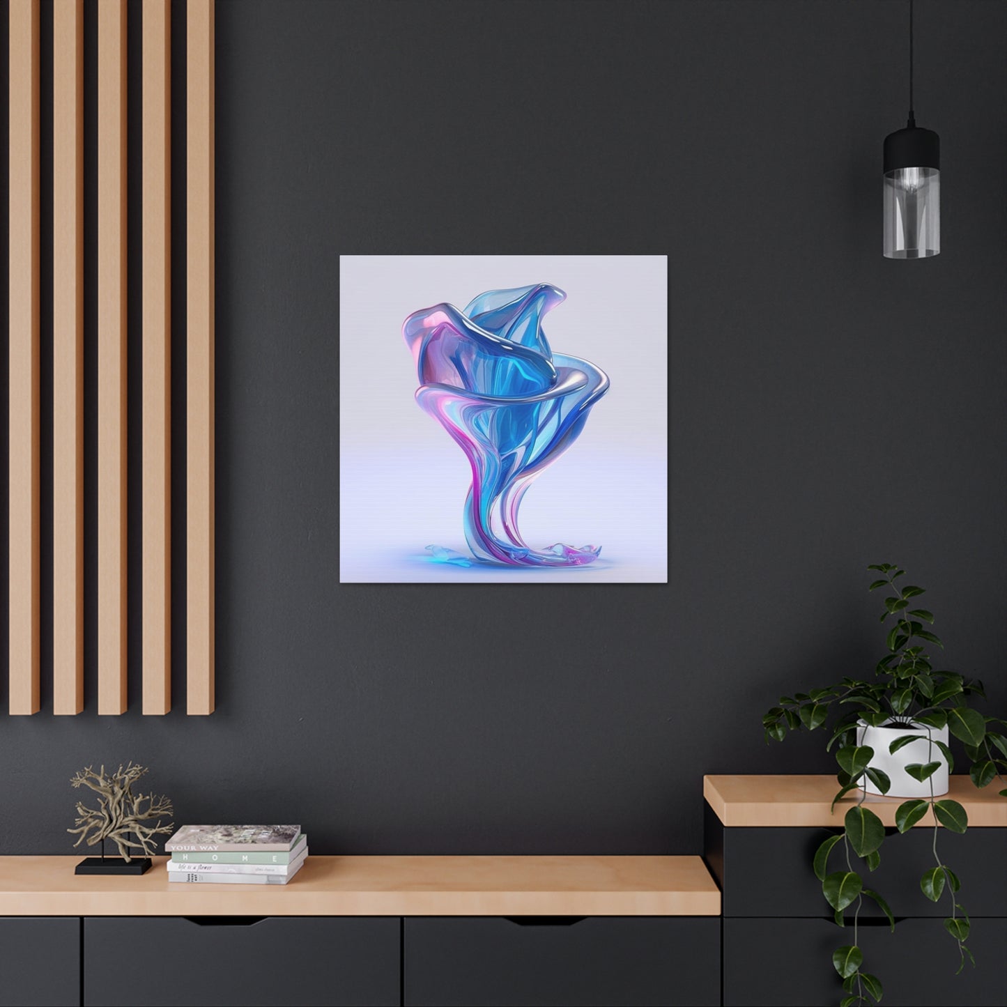 Canvas Gallery Wraps Pink & Blue Tulip Rose 2