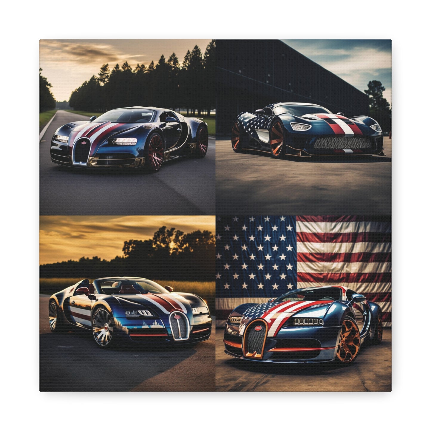 Canvas Gallery Wraps Bugatti Flag American 5