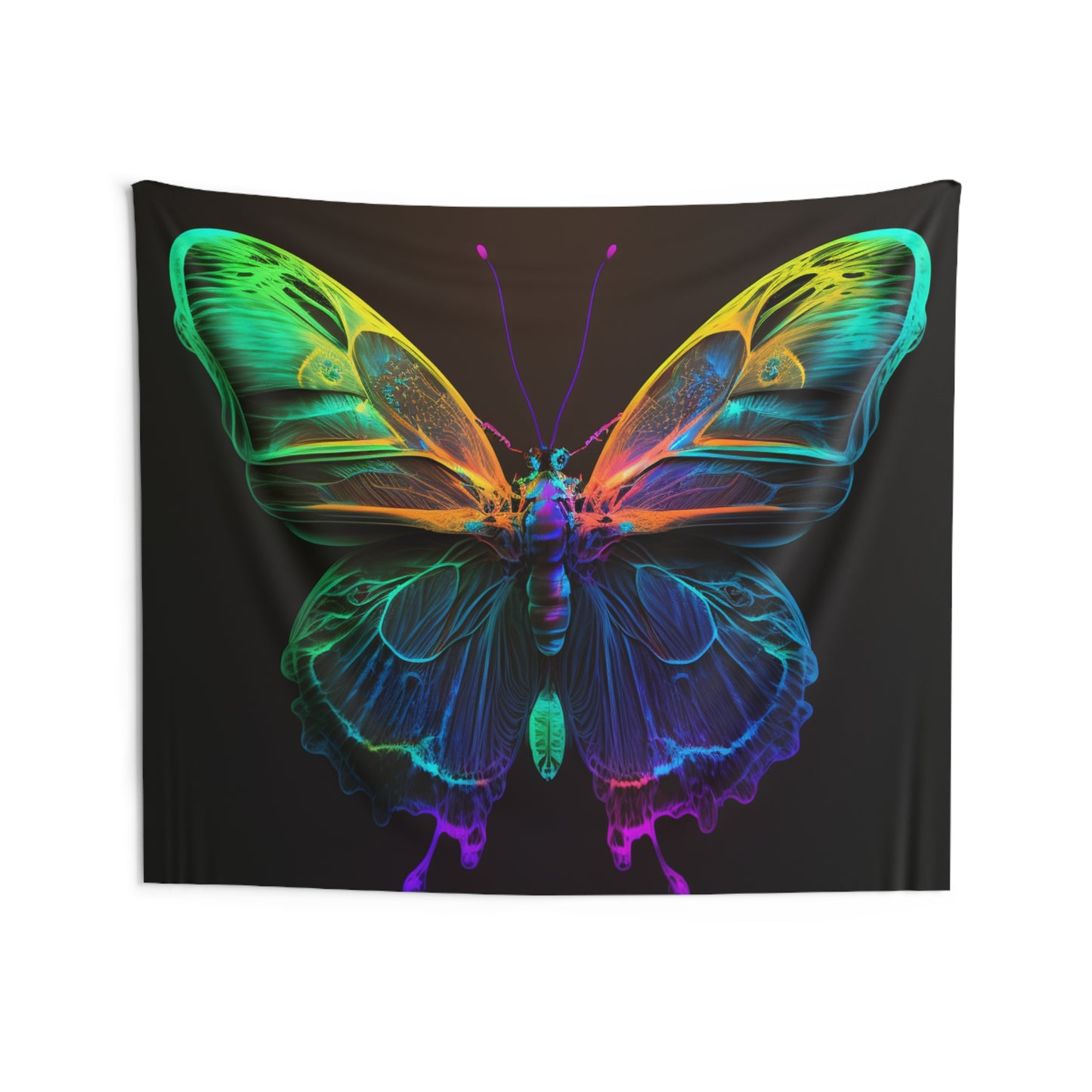Indoor Wall Tapestries Raw Hyper Color Butterfly 3