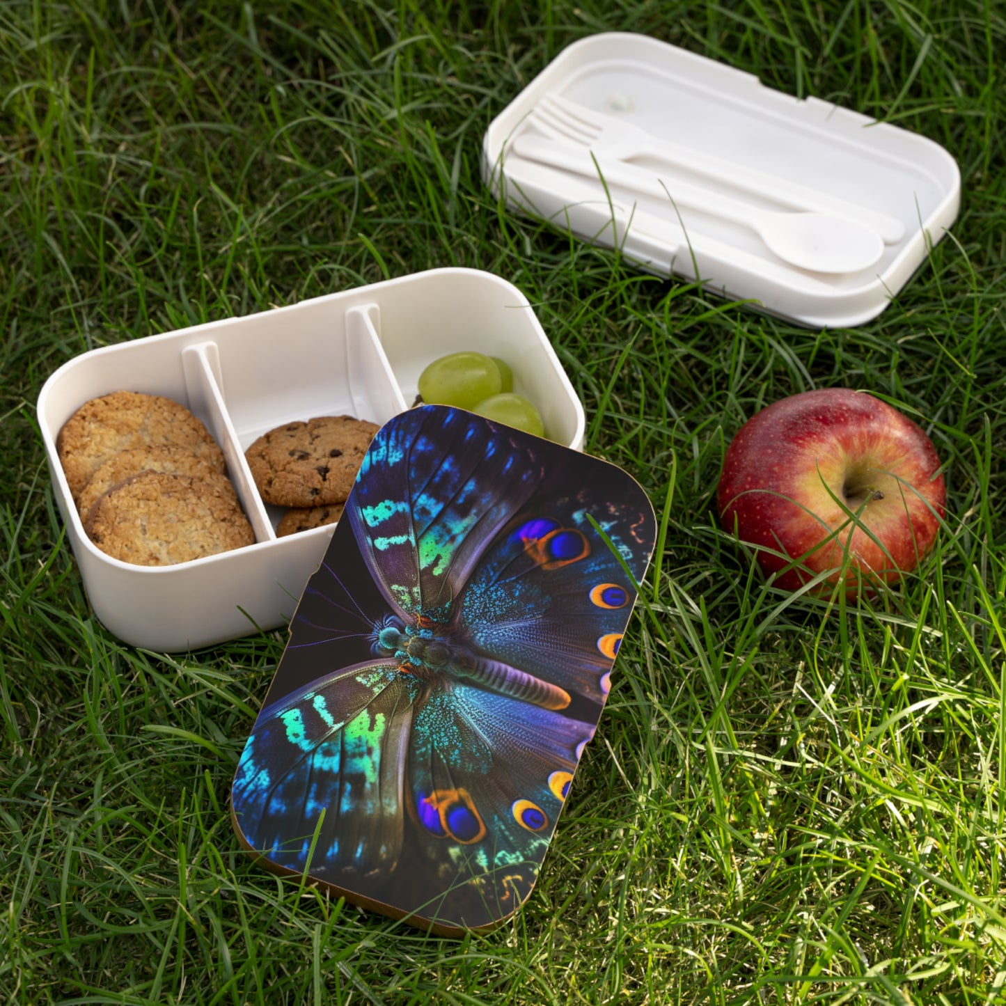 Bento Lunch Box Neon Hue Butterfly 3